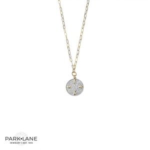 Park Lane “LENNOX” Gold Chain with Silver Disc Necklace